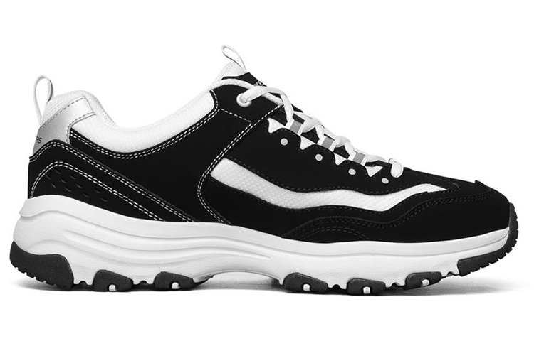 Skechers D'Lites I-Conik Low-Top Running Shoes Black/White 圖 2