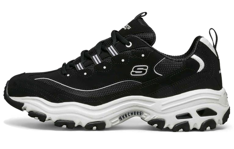 Skechers D'lites Running Shoes Black/White 52675-BLK