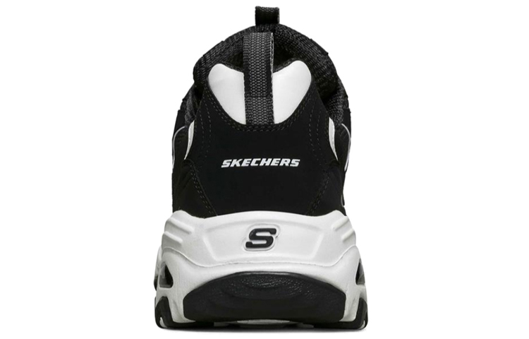 Shop Skechers D'lites Running Shoes Black/White 52675-BLK