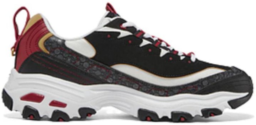 Skechers D‘LITES 紅包鞋 紅包裝飾 CNY 兔年限定 減震防滑耐磨 低筒 爸爸鞋 黑紅黃 Order Skechers D‘LITES 紅包鞋 紅包裝飾 CNY 兔年限定 減震防滑耐磨 低筒 爸爸鞋 黑紅黃