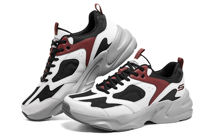 Shop Skechers D'Lites 'Gelombang Merah Putih' 118322-BKMT