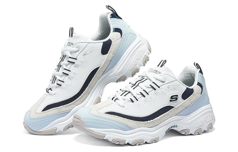 Shop Zapatillas Skechers D'Lites Varsity Spirit 'Blanco Beige Azul'. 894282-NTNV