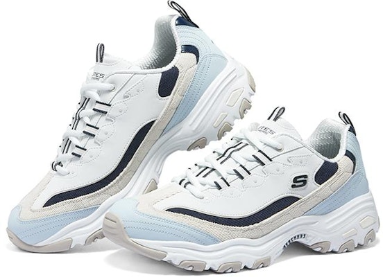 스케쳐스 딜라이트 바시티 스피릿 스니커즈 '화이트 베이지 블루' 894282-NTNV Shop 스케쳐스 딜라이트 바시티 스피릿 스니커즈 '화이트 베이지 블루' 894282-NTNV