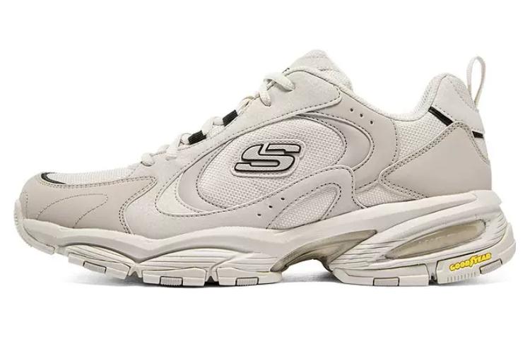Skechers D'lites Shoes 'Beige White'