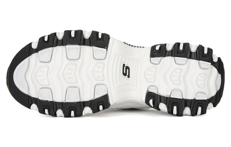 Shop Skechers D'LITES 防滑耐磨 低筒 老爹鞋 男款 黑白