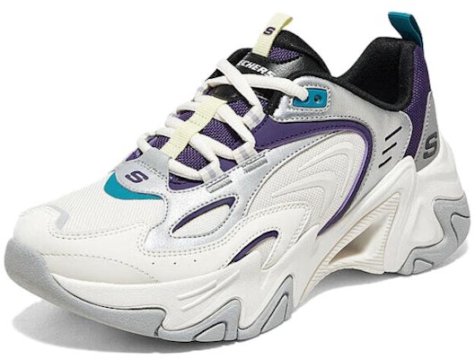 (Women) Skechers D'Lites Stamina Shoes 'White Silver Purple' 896261-WMLT Lookbook (Women) Skechers D'Lites Stamina Shoes 'White Silver Purple' 896261-WMLT