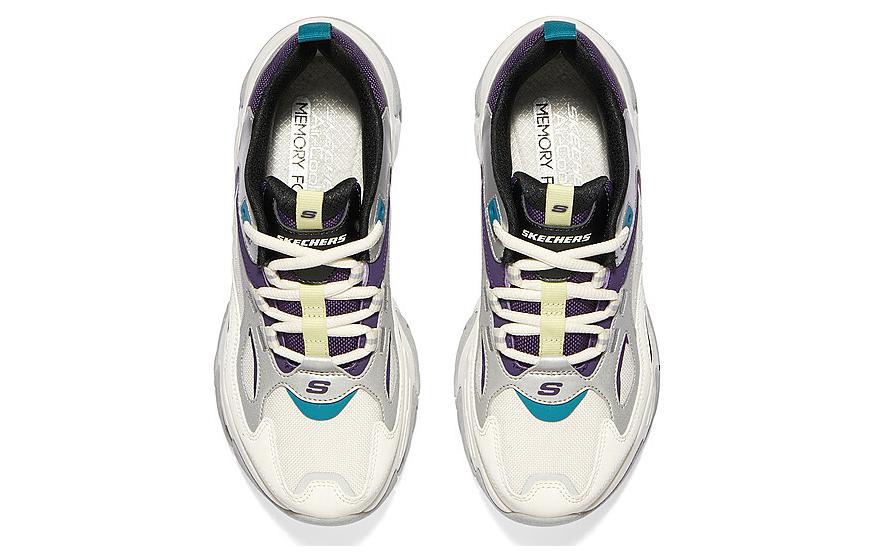 Purchase スケッチャーズ D'Lites スタミナ (白/銀/紫) 896261-WMLT