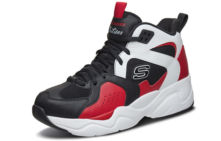 Lookbook Skechers D''Lites Airy 2.0 Hardloopschoenen Zwart/Rood 999304-BKWR