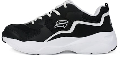 Skechers D'lites Airy Sports Shoe Black White 666117-BLK Skechers D'lites Airy Sports Shoe Black White 666117-BLK