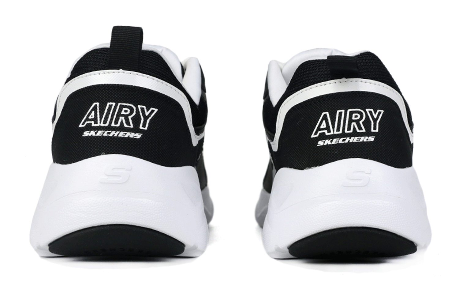 Skechers D'lites Airy Sports Shoe Black White 圖 3