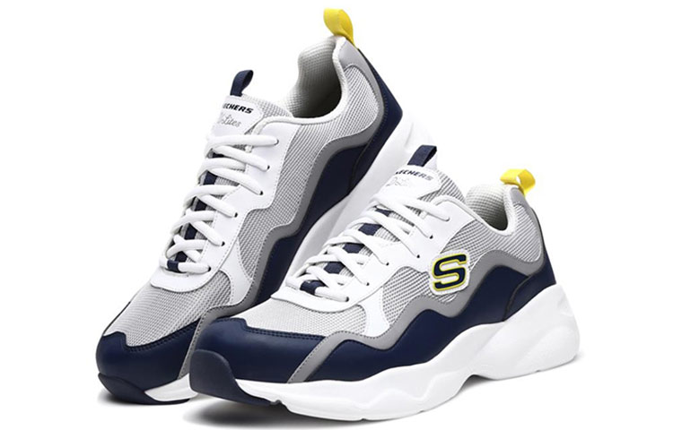 Lookbook 스케쳐스 딜라이트 에어리 운동화 (회/흰/파) 999859-LGNV