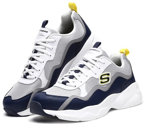 Skechers D'lites Airy 運動鞋 灰白藍 Lookbook Skechers D'lites Airy 運動鞋 灰白藍