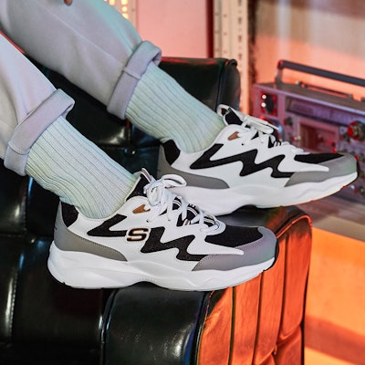 Skechers D'Lites Airy Kasut 999090-BKGD Details for Skechers D'Lites Airy Kasut 999090-BKGD