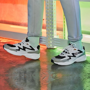 Skechers D‘Lites Airy 輕便防滑 低筒懷舊鞋 黑白 Cheap Skechers D‘Lites Airy 輕便防滑 低筒懷舊鞋 黑白