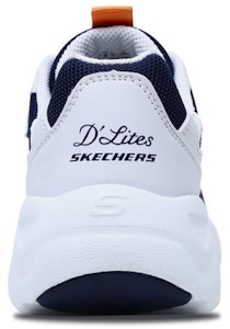 Skechers D‘LITES Airy 低幫 運動休閒鞋 男女同款 白藍橙 Shop Skechers D‘LITES Airy 低幫 運動休閒鞋 男女同款 白藍橙