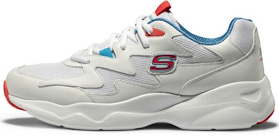 Skechers D'Lites Airy Low-Top Running Shoes White/Blue/Orange 999090-BLOR Skechers D'Lites Airy Low-Top Running Shoes White/Blue/Orange 999090-BLOR