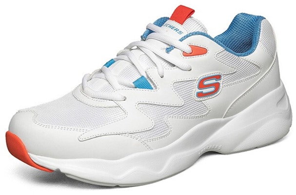 Skechers D'Lites Airy 低筒運動鞋 白藍橘 Lookbook Skechers D'Lites Airy 低筒運動鞋 白藍橘