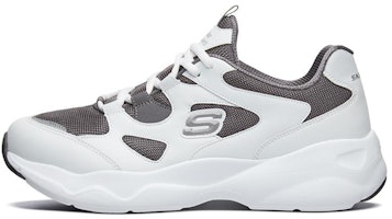 Skechers D'Lites Airy Low-Top Running Shoes White/Gray 999235-WGRY Skechers D'Lites Airy Low-Top Running Shoes White/Gray 999235-WGRY