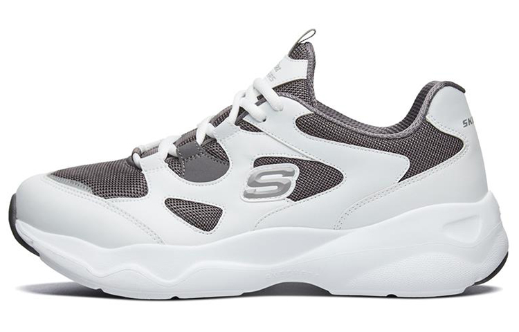 Skechers D'Lites Airy Low-Top Running Shoes White/Gray 999235-WGRY