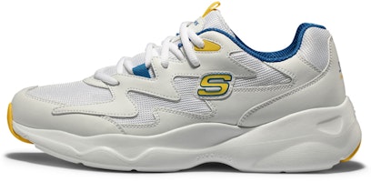 Skechers D Lites Airy Low-Top Running Shoes White/Yellow/Blue 999090-BLYL Skechers D Lites Airy Low-Top Running Shoes White/Yellow/Blue 999090-BLYL