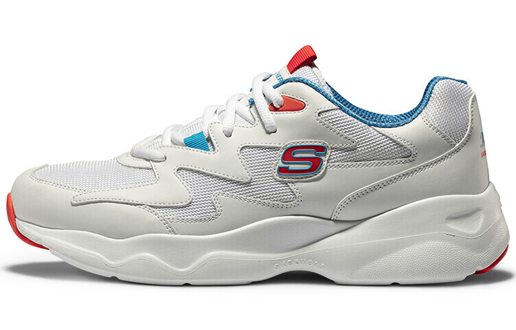 Skechers D'Lites Airy Low-Top Running Shoes White/Blue/Orange 999090-BLOR