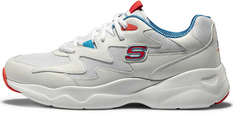 Skechers D''Lites Airy Scarpe da Corsa Bianche/Blu/Arancione Basse 999090-BLOR Buy Skechers D''Lites Airy Scarpe da Corsa Bianche/Blu/Arancione Basse 999090-BLOR