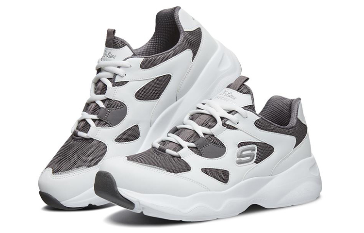 Lookbook Skechers D''Lites Airy Lage Sneakers Wit/Grijs 999235-WGRY