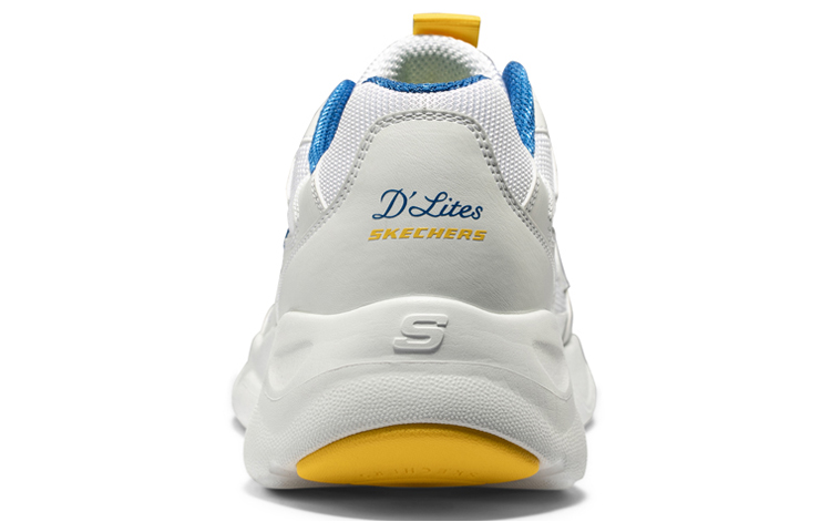 Lookbook Skechers D Lites Airy Zapatillas Running Blancas/Amarillas/Azules 999090-BLYL