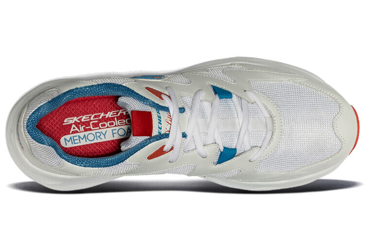 Shop Skechers D''Lites Airy Scarpe da Corsa Bianche/Blu/Arancione Basse 999090-BLOR