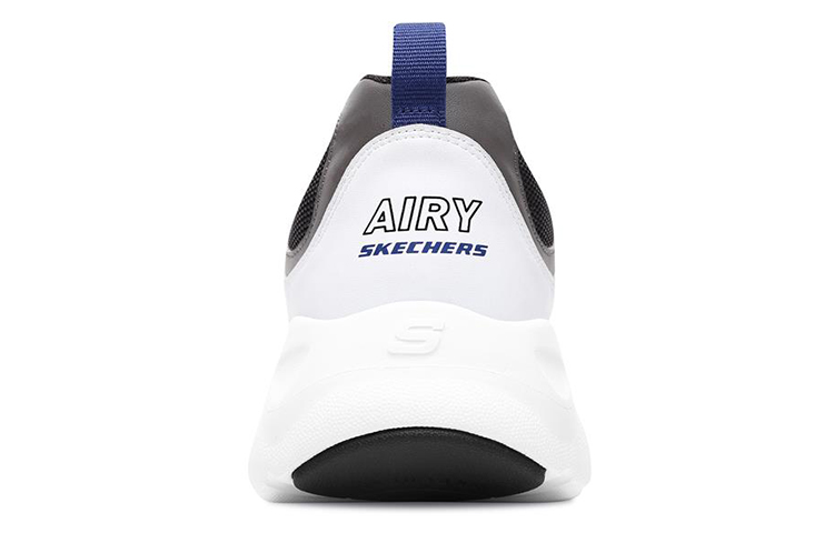 Shop Skechers D'Lites 轻盈低帮跑鞋 白色/灰色/黑色 999859-WCC