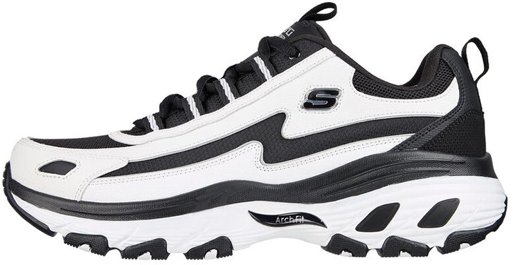 skechers-d-lites-arch-fit-black-white-237310-wbk