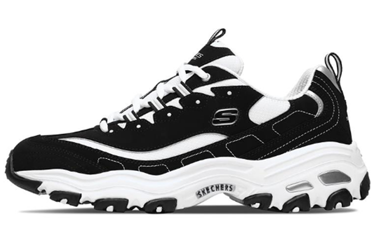 Skechers D'LITES Daddy Shoes 'White Black' 52675-BKW