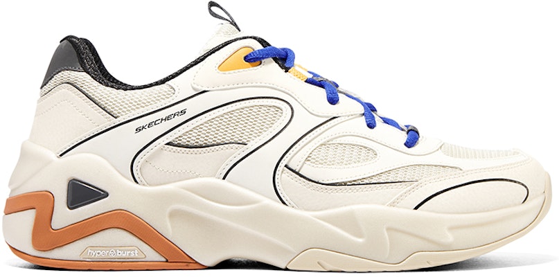 Skechers D'Lites Hyper Burst 'Panda Bubble' White Black Orange 232425-NTMT Order Skechers D'Lites Hyper Burst 'Panda Bubble' White Black Orange 232425-NTMT