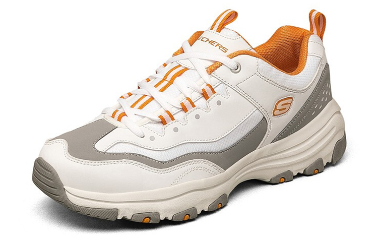 Lookbook Skechers D'Lites I-Conik Zapatillas Running Blanco/Naranja/Gris 8790091-WMLT