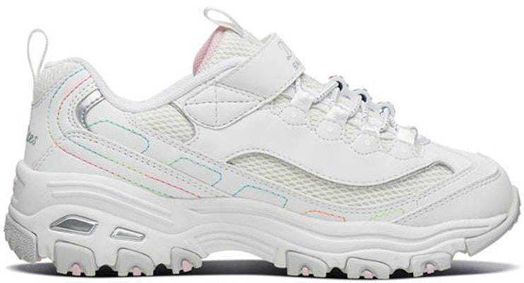 Skechers D'Lites Low-Top 'Youth White' 80518L-WMLT Order Skechers D'Lites Low-Top 'Youth White' 80518L-WMLT