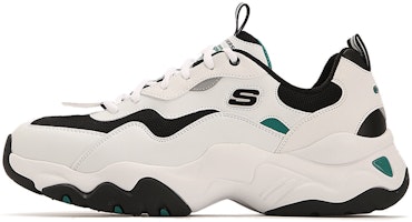 Skechers D'Lites Low Running Shoes Black/White 237152-WGRN Skechers D'Lites Low Running Shoes Black/White 237152-WGRN