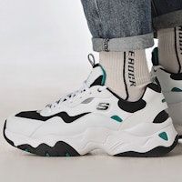 스케쳐스 딜라이트 로우 블랙/화이트 런닝화 237152-WGRN Details for 스케쳐스 딜라이트 로우 블랙/화이트 런닝화 237152-WGRN