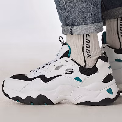 Skechers D'LITES 低筒運動休閒鞋 男款 黑白 Details for Skechers D'LITES 低筒運動休閒鞋 男款 黑白