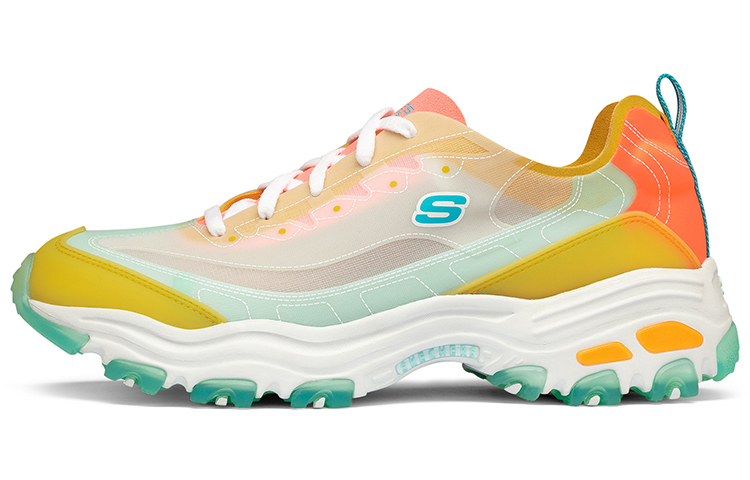 Skechers D'Lites Low 'Orange Green White' 237156-YLMT