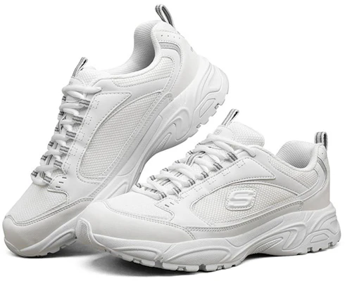 Skechers 白色低帮休闲鞋 999873-WHT Lookbook Skechers 白色低帮休闲鞋 999873-WHT