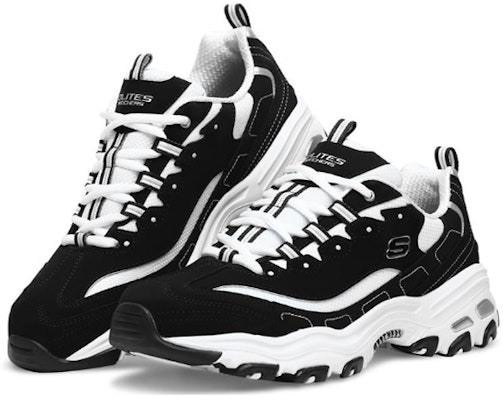 Skechers D'LITES Daddy Shoes 'White Black' 52675-BKW Lookbook Skechers D'LITES Daddy Shoes 'White Black' 52675-BKW