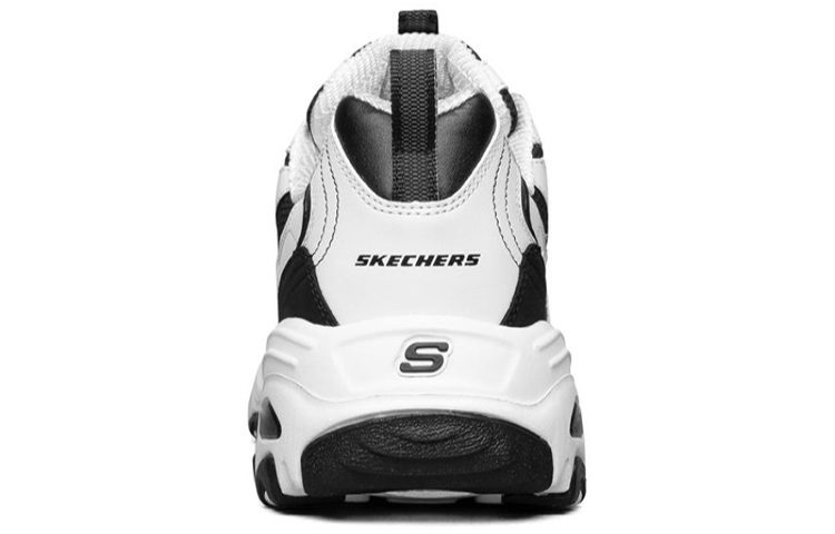Shop Skechers D'lites 运动鞋 白色/黑色 52675-WBK