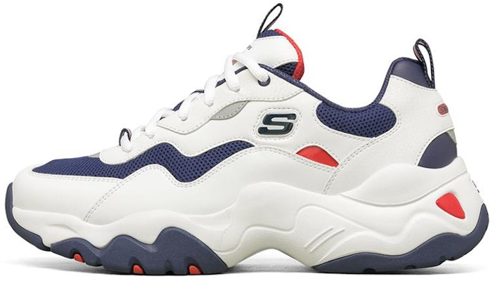 Skechers D Lites Low-Top Running Shoes White/Blue/Red 237152-WNVR Buy Skechers D Lites Low-Top Running Shoes White/Blue/Red 237152-WNVR