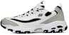 Skechers D'Lites 1.0 Low Running Shoes White/Grey 666114-WLGY