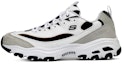 Buy Skechers D'Lites 1.0 Low Running Shoes White/Grey 666114-WLGY