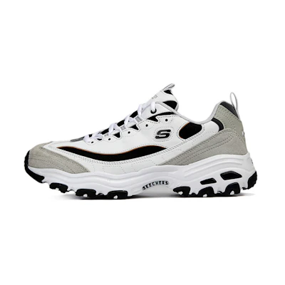 Skechers D'Lites 1.0 Low Running Shoes White/Grey