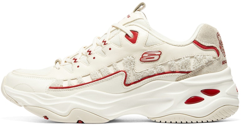 Skechers red top and white