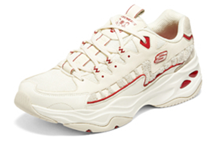 Lookbook Skechers Dlites 'Blanco Rojo' 894086-WRD