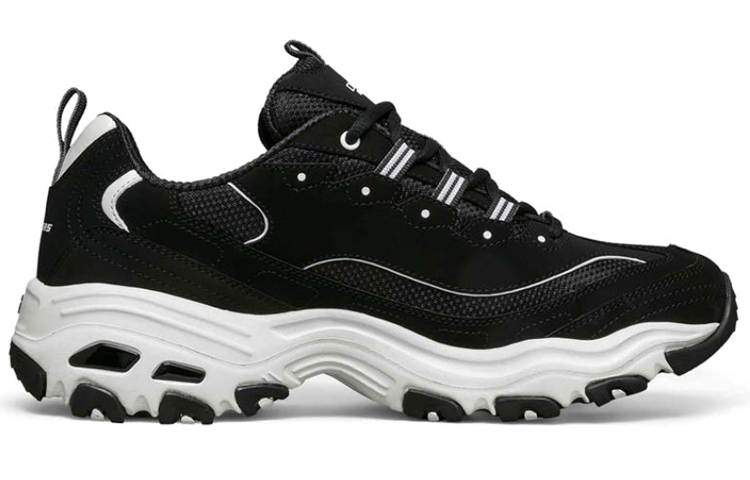 Lookbook Skechers D'lites Kasut Lari Hitam/Putih 52675-BLK