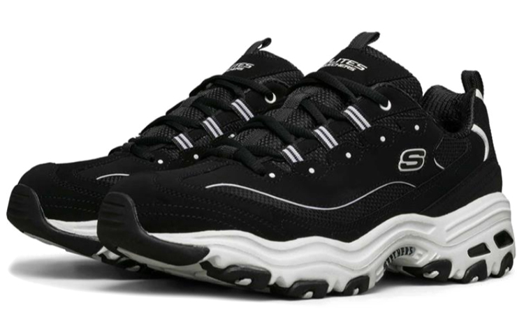 Shop Skechers D'lites Kasut Lari Hitam/Putih 52675-BLK